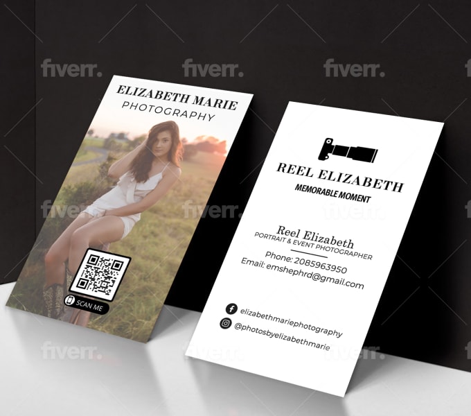 Design photography business card by Pixelsview | Fiverr